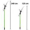 LEAN Teleskopinės genėjimo žirklės ir šakų pjūklas 2v1 ant strypo 125-240 cm