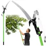 LEAN Teleskopinės genėjimo žirklės ir šakų pjūklas 2v1 ant strypo 125-240 cm