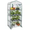 LEAN Mini Greenhouse Balcony Garden 4 Metal Shelves PVC Foil 69 x 49 x 157cm