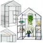 LEAN Mini Balkono Sodo Šiltnamis su 4 Metalinėmis Lentynomis ir PVC Plėvele 195 x 143 x 73 cm