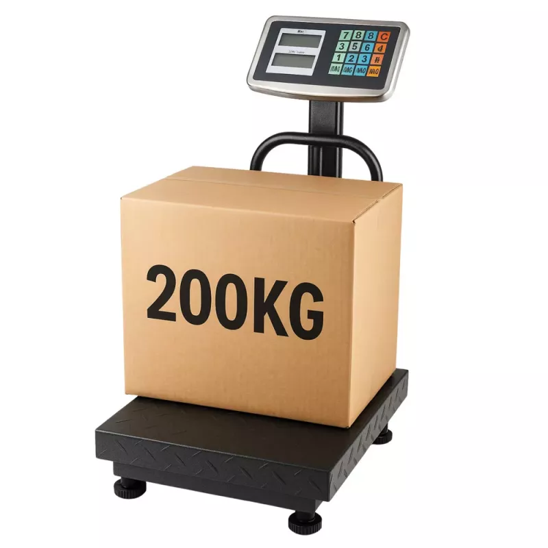LEAN LCD elektroninės platforminės svarstyklės sandėliui, tikslumas iki 20 g, 200 kg