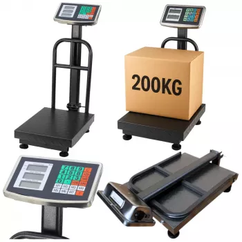 LEAN LCD elektroninės platforminės svarstyklės sandėliui, tikslumas iki 20 g, 200 kg