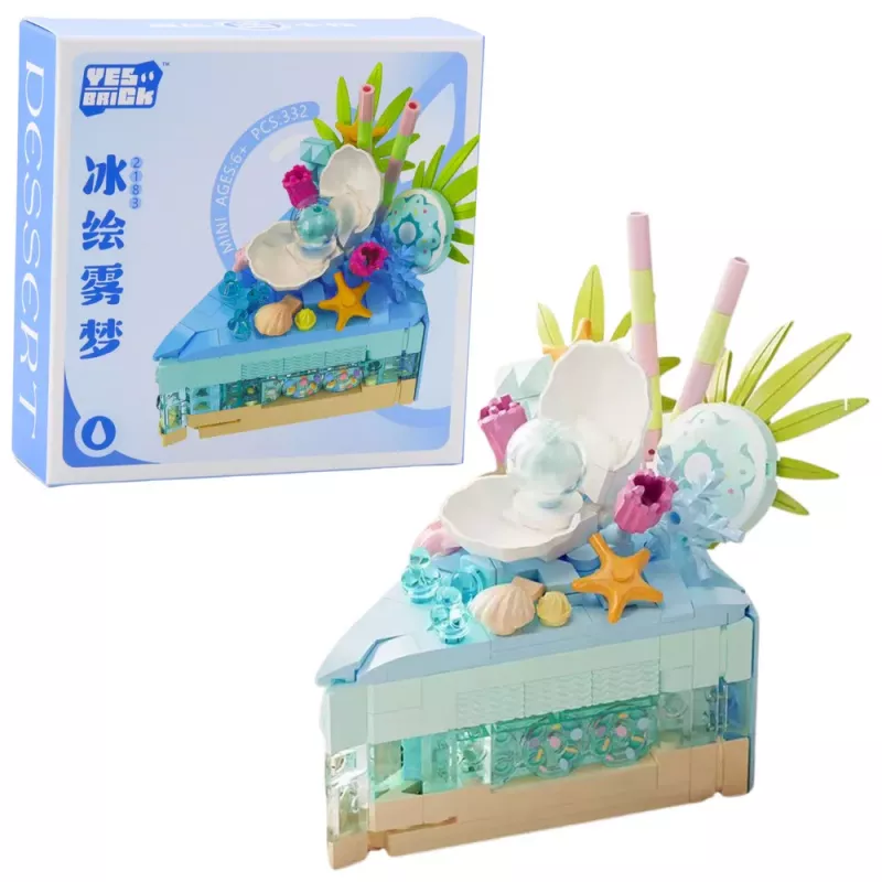 LEAN TOYS Construction Blocks Cake Dessert Decorated 292–357pcs