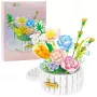 LEAN TOYS Construction Blocks Flower Arrangement in a Basket LED Lights 1376 pcs.
