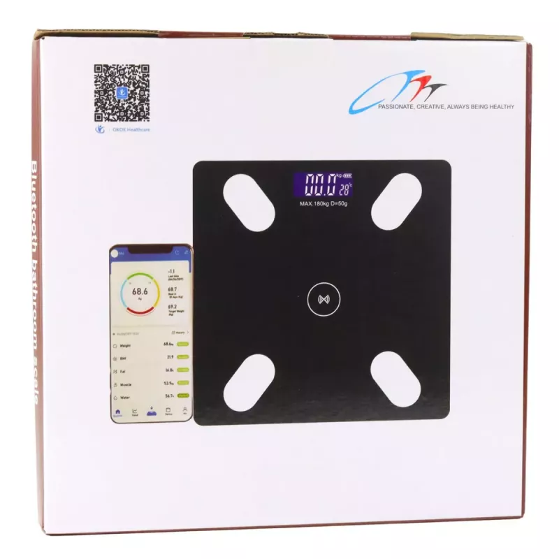 LEAN Electronic Bathroom Scale Smart Bluetooth Function BMI BMR Application