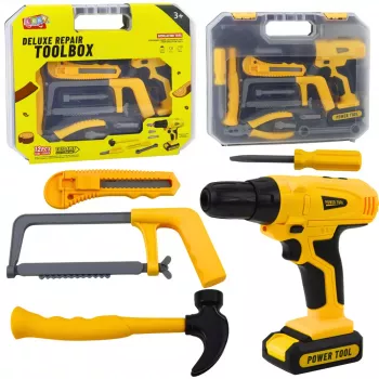 LEAN TOYS DIY rinkinys Gręžtuvas Įrankiai Šviesos Garsai Dėklas
