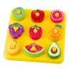 LEAN TOYS Edukacinis dėlionė vaikams Geometriniai vaisiai įterpimas