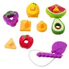 LEAN TOYS Edukacinis dėlionė vaikams Geometriniai vaisiai įterpimas