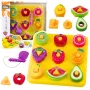 LEAN TOYS Edukacinis dėlionė vaikams Geometriniai vaisiai įterpimas