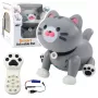 LEAN TOYS Interaktyvus robotas kačiukas nuotolinio valdymo RC pilka