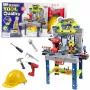 LEAN TOYS Handyman's Table 2-in-1 Suitcase Tool Set Screwdriver Helmet 133 pcs