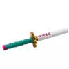 LEAN Katana Sword Anime Ballpoint Pen Metal Black Ink Replaceable Refill Turquoise