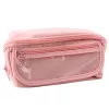LEAN Pencil Case School Kit, Expandable, Roomy, Pink, 20x10cm