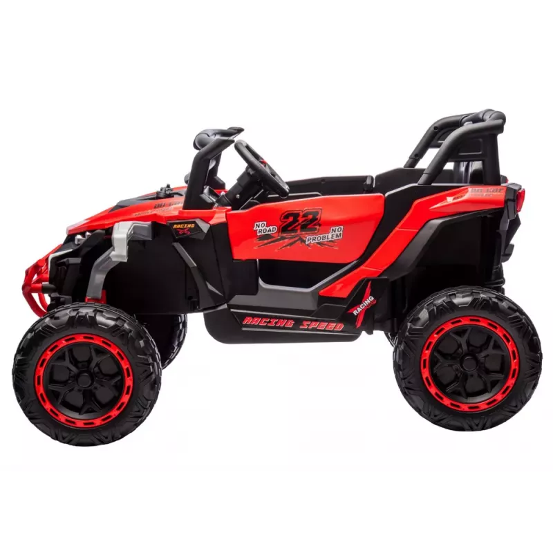 LEAN CARS M1 Raudona baterijomis varoma transporto priemonė 4x4