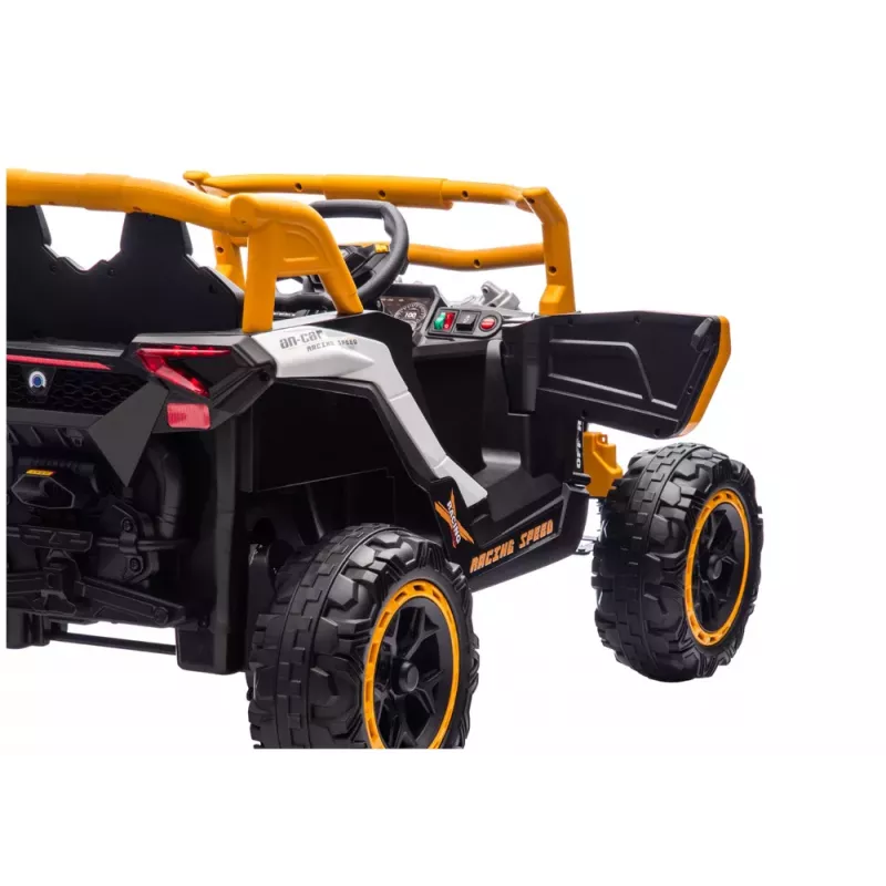 LEAN CARS M2 Yellow Battery-Powered Vehicle 4x4