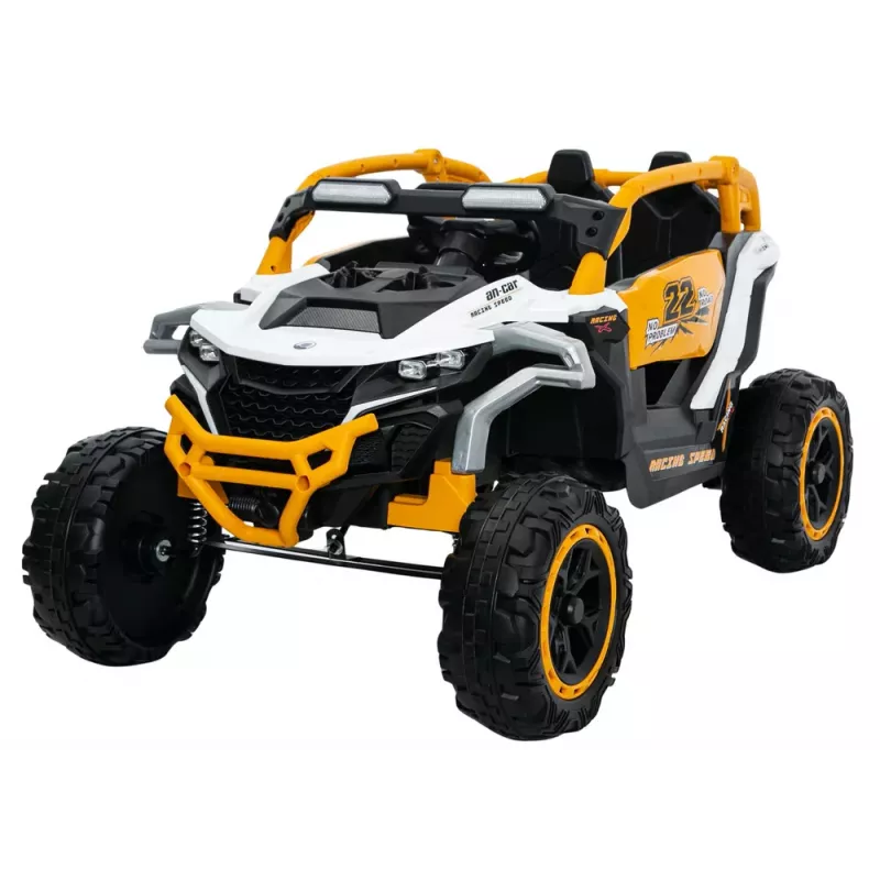 LEAN CARS M3 Geltona ir Balta Baterijomis Varoma Transporto Priemonė 4x4
