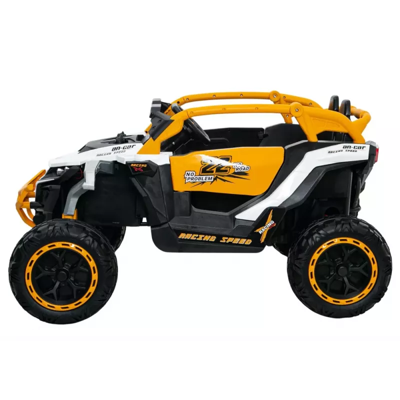 LEAN CARS M3 Geltona ir Balta Baterijomis Varoma Transporto Priemonė 4x4