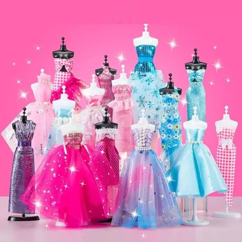 LEAN TOYS DIY kūrybinis rinkinys lėlių drabužių projektavimui ir siuvimui
