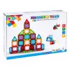 LEAN TOYS 3D magnetiniai blokeliai konstrukcinis galvosūkis spalvotas 45 vnt.