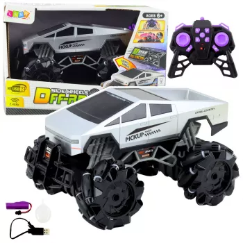 LEAN TOYS Visureigis pikapas su nuotolinio valdymo RC šviesomis ir dūmų efektu 1:16
