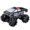 LEAN TOYS Visureigis pikapas policija nuotoliniu valdymu RC šviesos dūmai 1:16