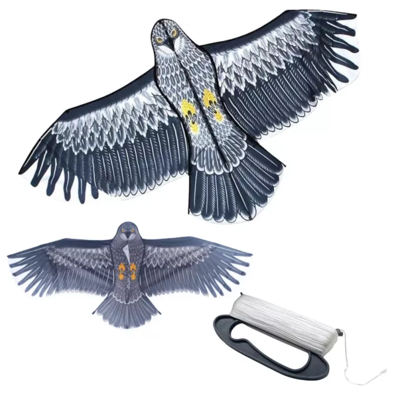 LEAN TOYS Eagle Bird-Shaped Kite with Rope Handle 150 x 70cm
