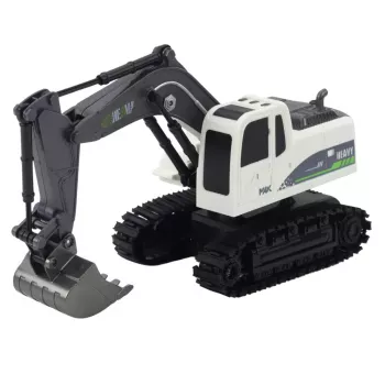 LEAN TOYS nuotoliniu valdymu RC Crawler ekskavatorius su šviesomis ir garsais, baltas, 1:24 mastelis