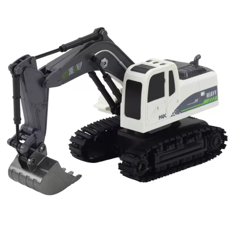 LEAN TOYS nuotoliniu valdymu RC Crawler ekskavatorius su šviesomis ir garsais, baltas, 1:24 mastelis