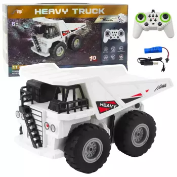LEAN TOYS RC nuotoliniu valdymu savivartis su šviesomis ir garsais baltas 1:24