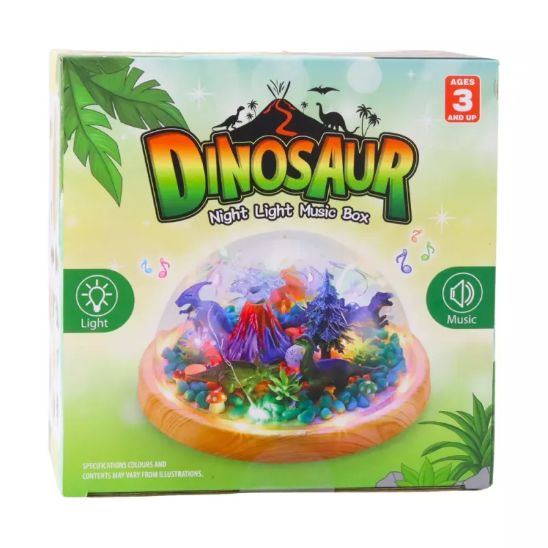 LEAN TOYS DIY Dinozaurų Terariumo Kūrybinis Rinkinys su Kupolo Naktine Šviesa