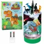 LEAN TOYS DIY Dinozaurai Stiklainyje Kūrybinis Rinkinys Naktinė Lempa su Pulteliu