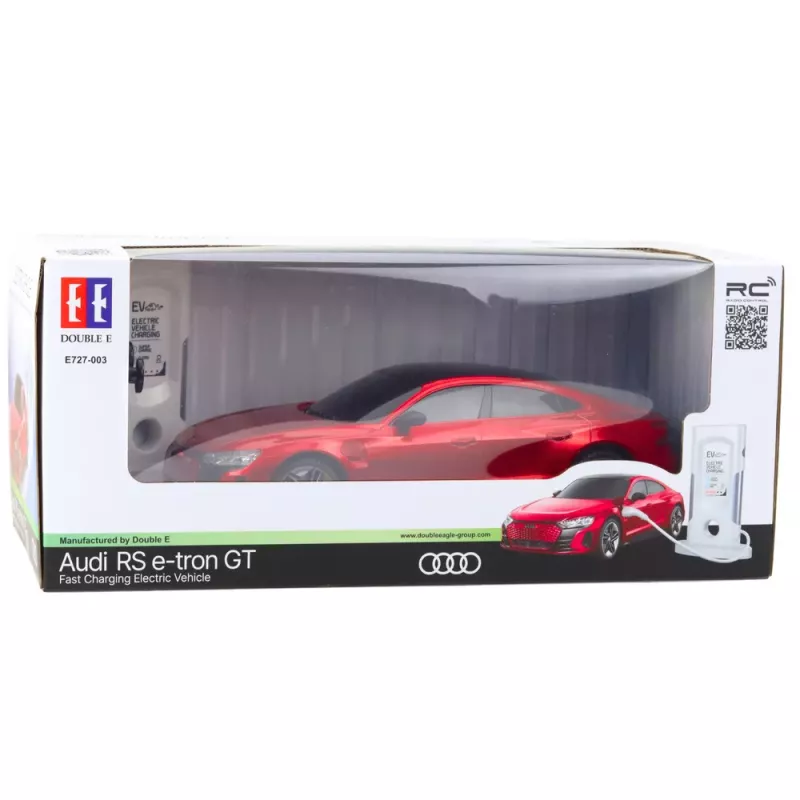 Double E Audi RS E-tron GT nuotoliniu valdymu automobilis RC raudonas 1:14