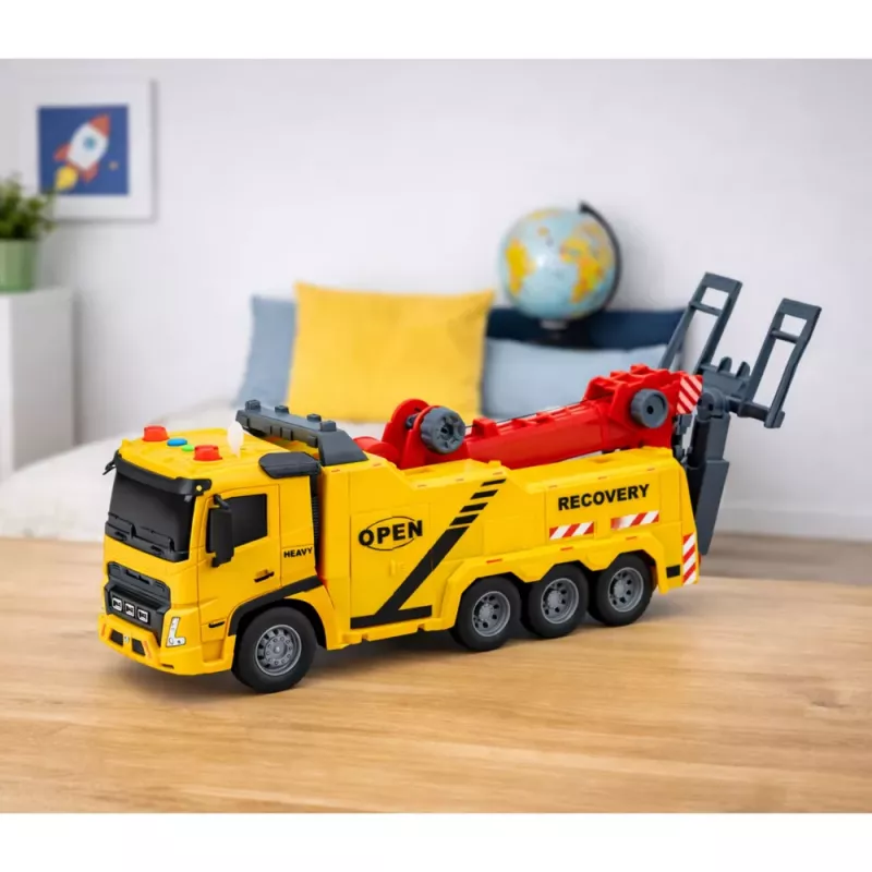 LEAN TOYS Automobilinis vilkikas su šviesomis ir garsais 1:16