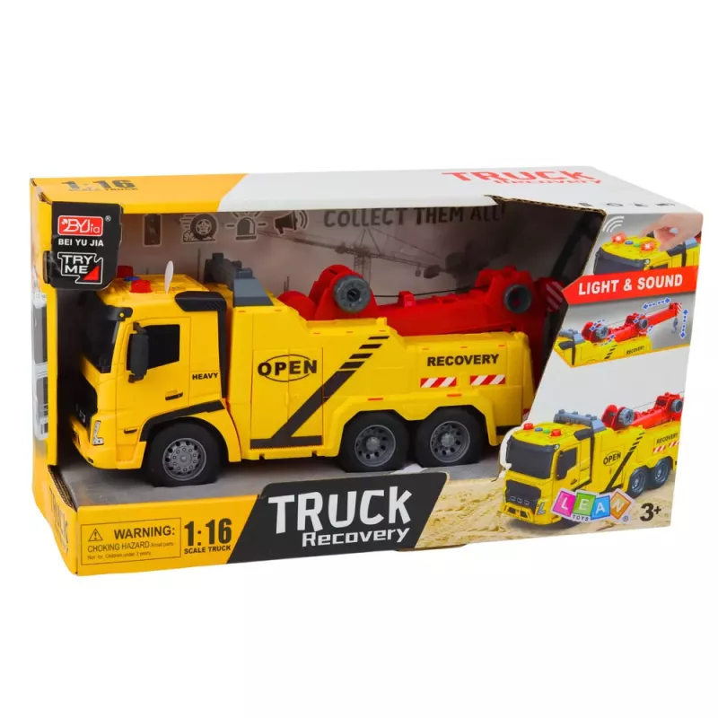 LEAN TOYS Automobilinis vilkikas su šviesomis ir garsais 1:16