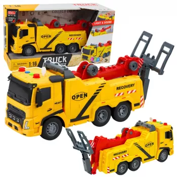 LEAN TOYS Automobilinis vilkikas su šviesomis ir garsais 1:16