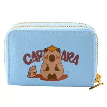 LEAN Two-Compartment Wallet with Card Compartments Kapybara Blue 12.5 x 8.5 cm