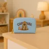 LEAN Two-Compartment Wallet with Card Compartments Kapybara Blue 12.5 x 8.5 cm