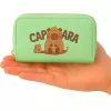 LEAN Two-Compartment Wallet with Card Compartments Kapybara Green 12.5 x 8.5 cm