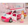LEAN TOYS Mobilioji ligoninė greitosios pagalbos automobilis 2in1 Lėlė gydytojas medicinos priedai