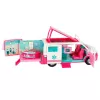 LEAN TOYS Mobilioji ligoninė greitosios pagalbos automobilis 2in1 Lėlė gydytojas medicinos priedai