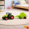 LEAN TOYS RC valdomas žemės ūkio traktorius su presu 1:24