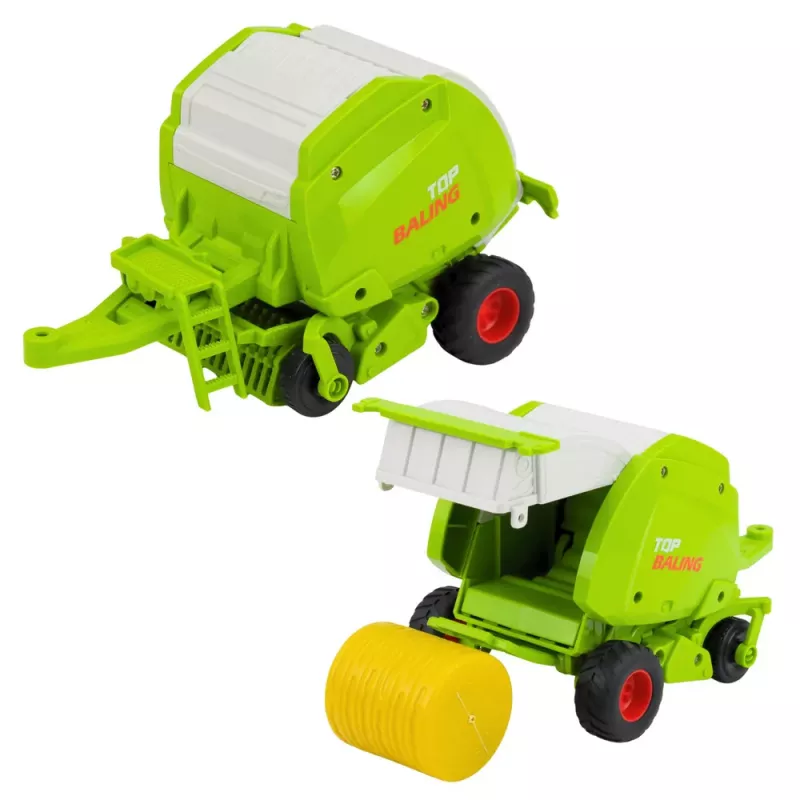 LEAN TOYS RC valdomas žemės ūkio traktorius su presu 1:24