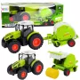 LEAN TOYS RC valdomas žemės ūkio traktorius su presu 1:24