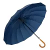 LEAN Large Automatic Umbrella with Shoulder Cover 24-Rib Navy Blue 115 cm