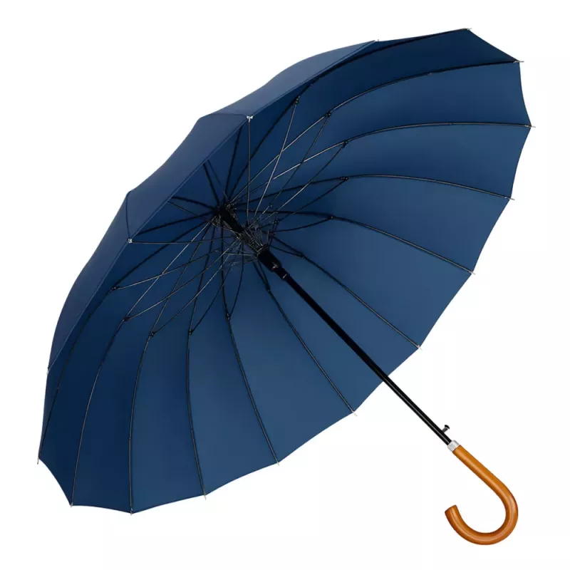 LEAN Large Automatic Umbrella with Shoulder Cover 24-Rib Navy Blue 115 cm