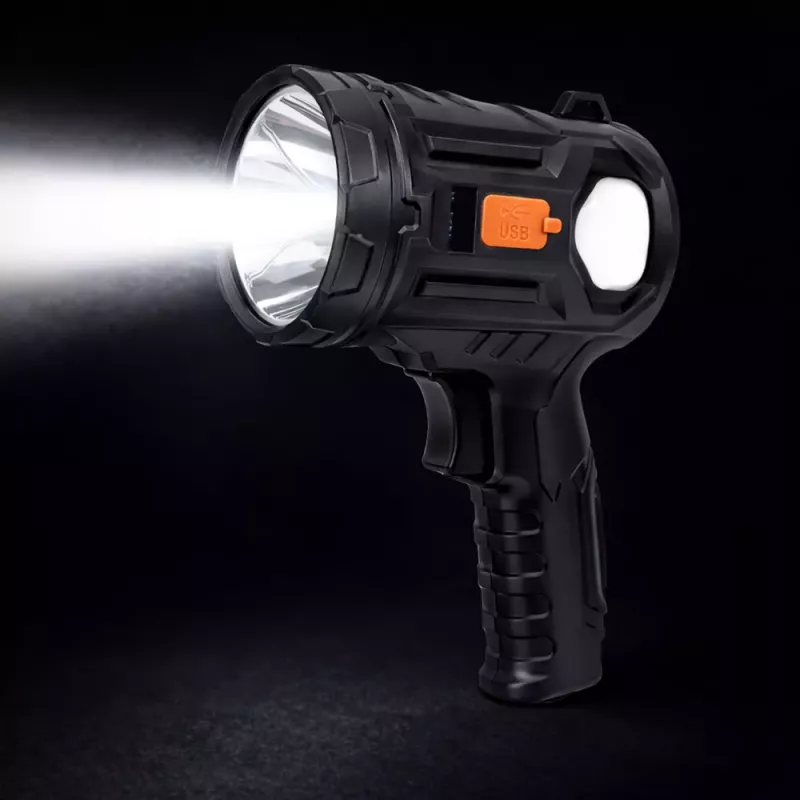 LEAN LED Saulės Prožektorius Žibintuvėlis 6 Režimai Powerbank Keičiami Filtrai 19 cm