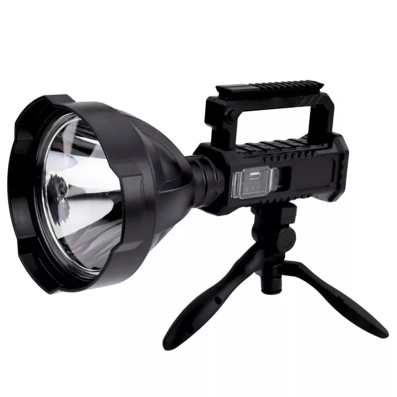 LEAN Large Flashlight Spotlight with Tripod LED Searchlight W5120 Powerbank 31 cm