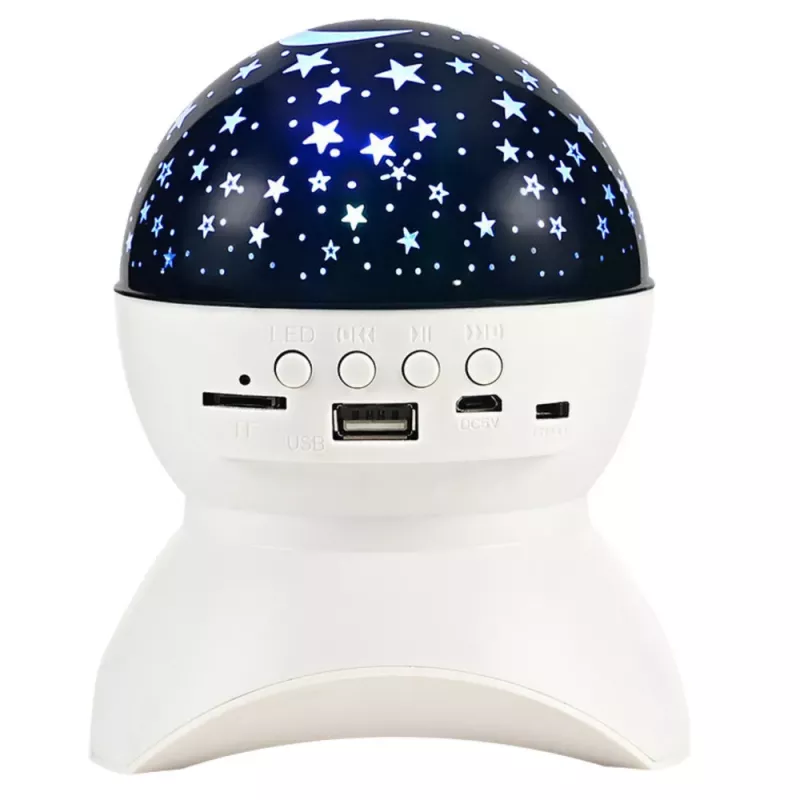 LEAN Night Light Star Projector 3-in-1 Bluetooth LED Speaker White