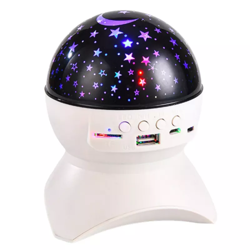 LEAN Night Light Star Projector 3-in-1 Bluetooth LED Speaker White