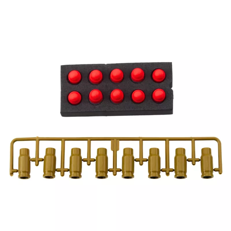 LEAN TOYS Toy Gun Foam Cartridges Ammunition Shells Green - 100 Pack